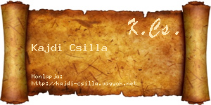Kajdi Csilla névjegykártya